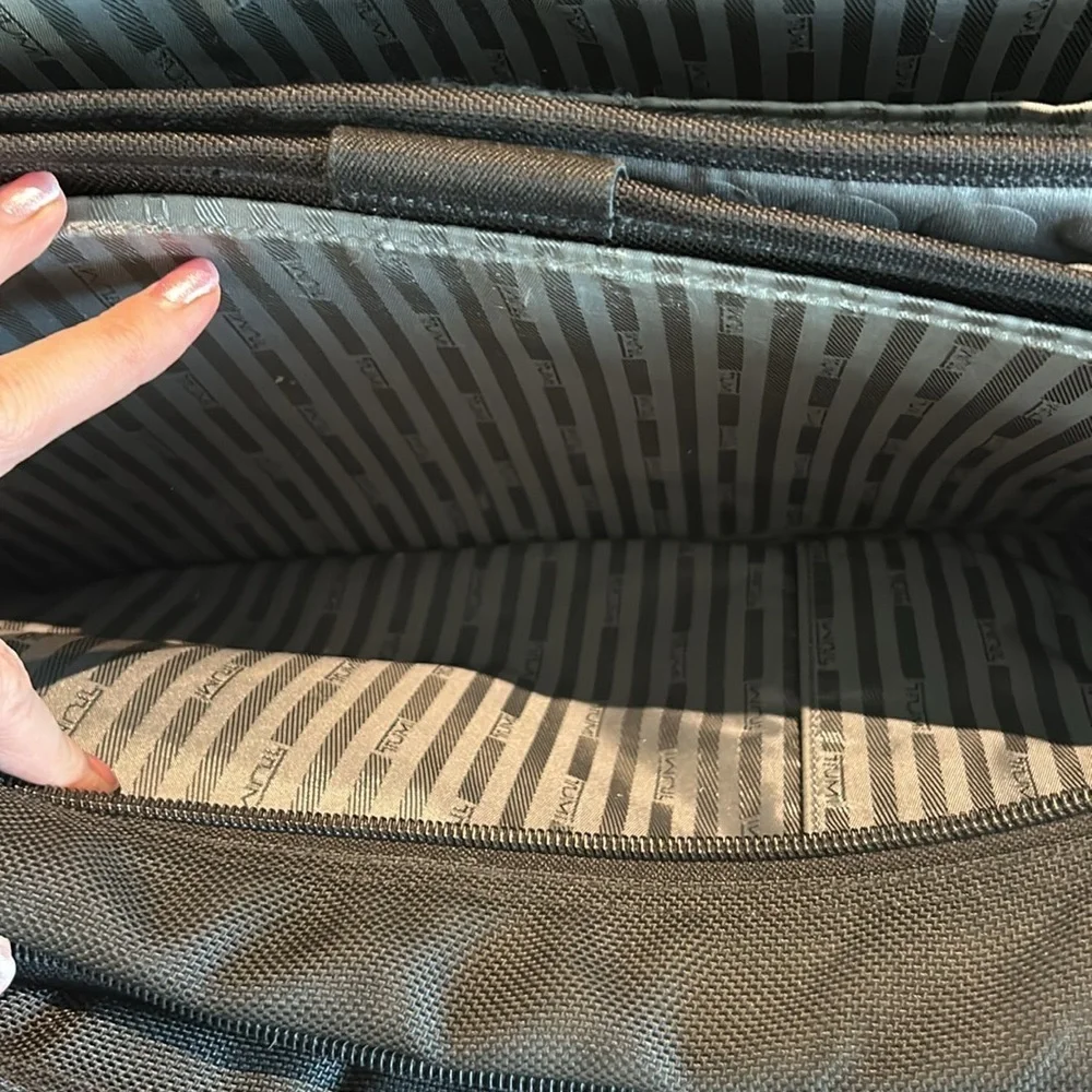 TUMI Alpha Black Ballistic expandable Laptop Business Briefcase